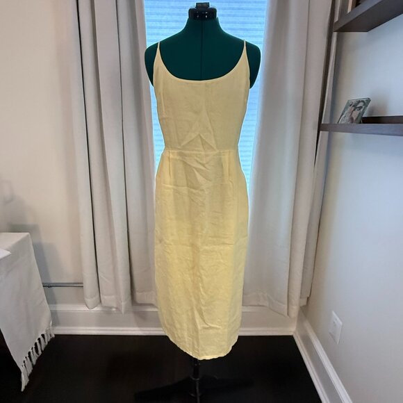 Quince 100% European Linen Slip Dress – Soft Yellow – Size Large – NWT - Picture 2 of 7
